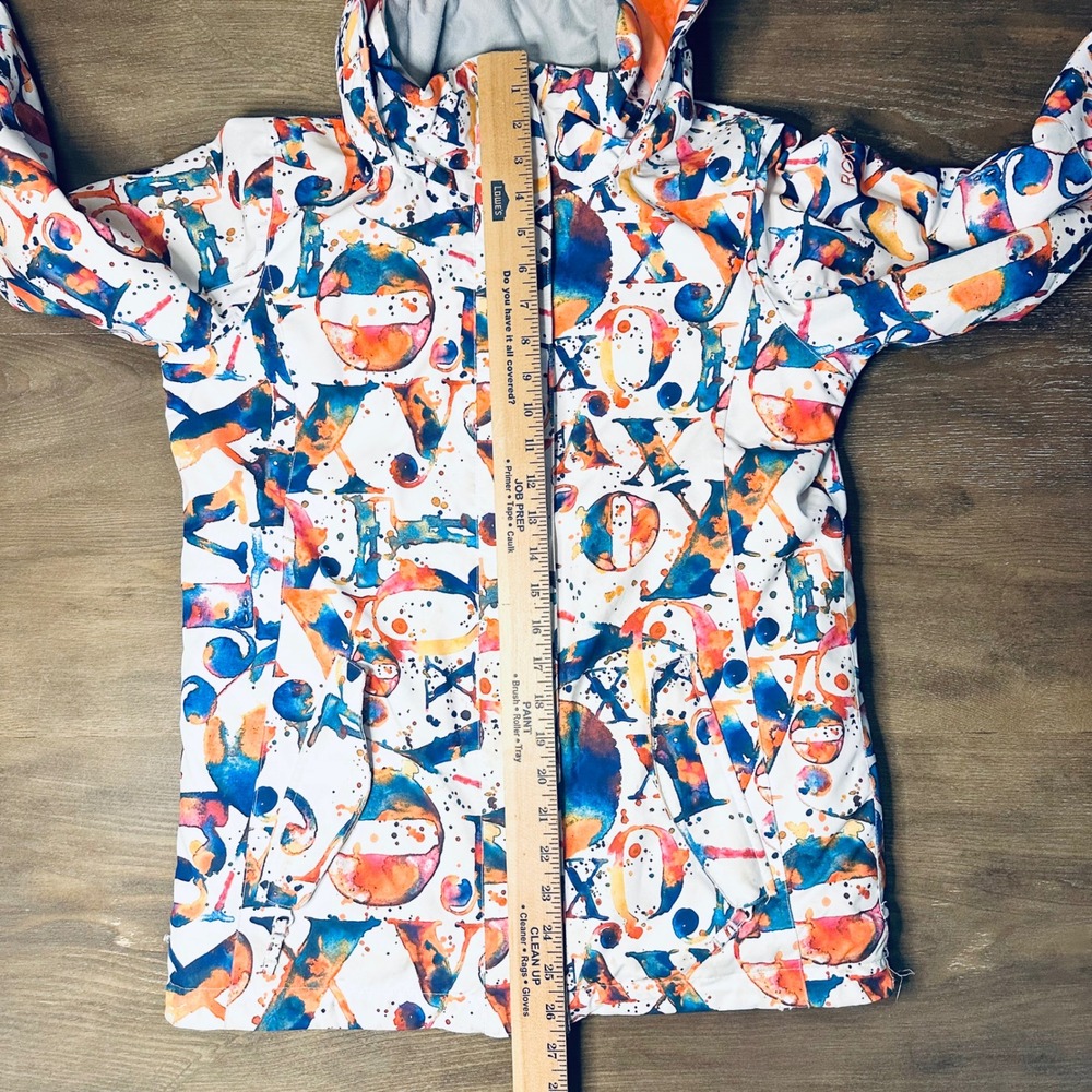 Roxy Kids Snowboard Ski Jacket Colorful Print Hooded Winter Coat sz 16 XXL - Picture 6 of 13